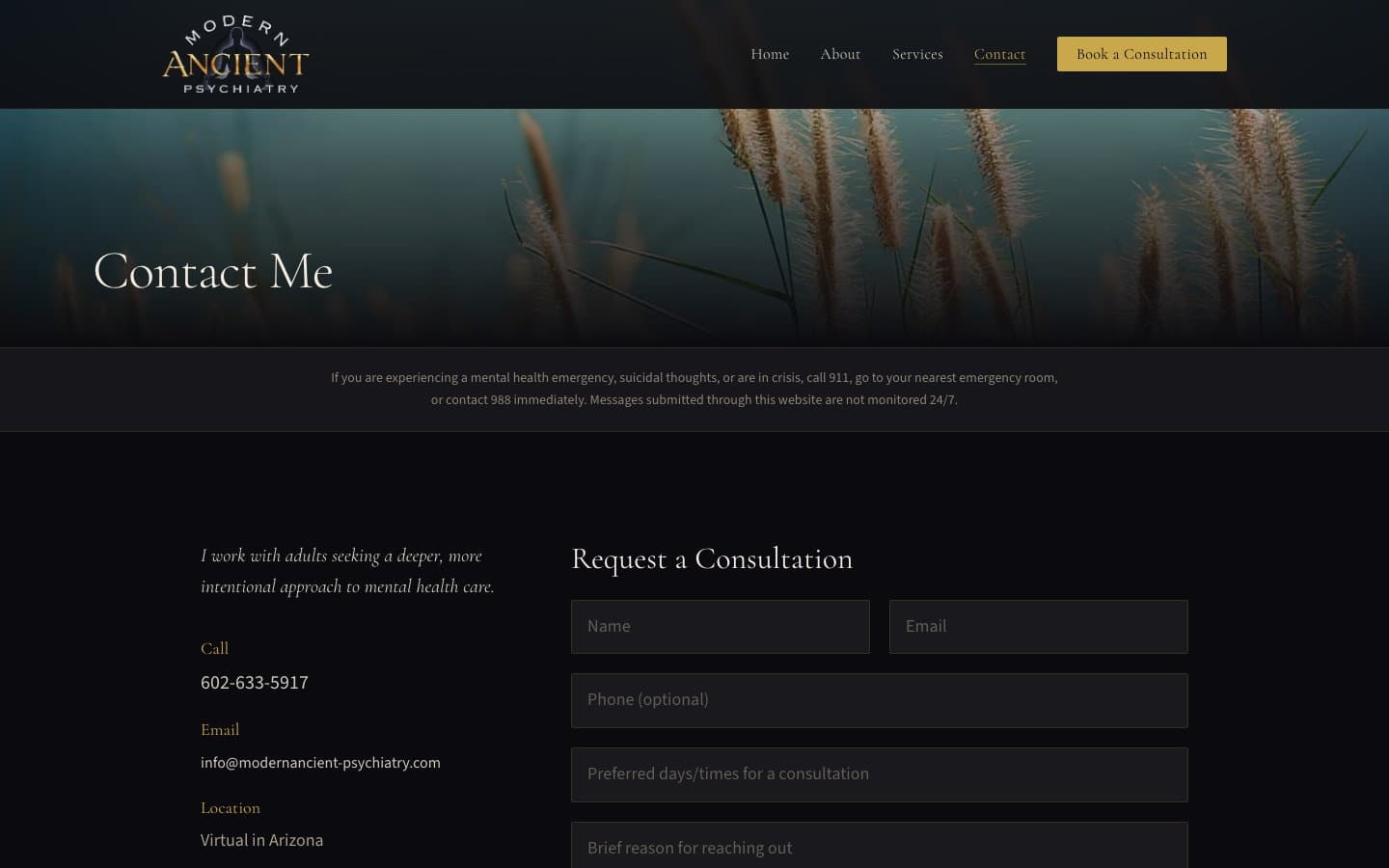 Contact page