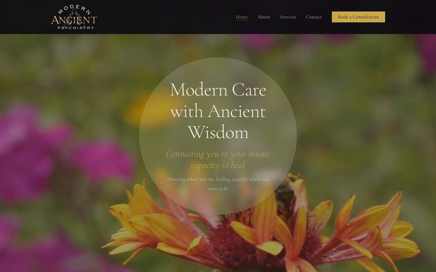 Modern Ancient Psychiatry: Healthcare practice website redesign