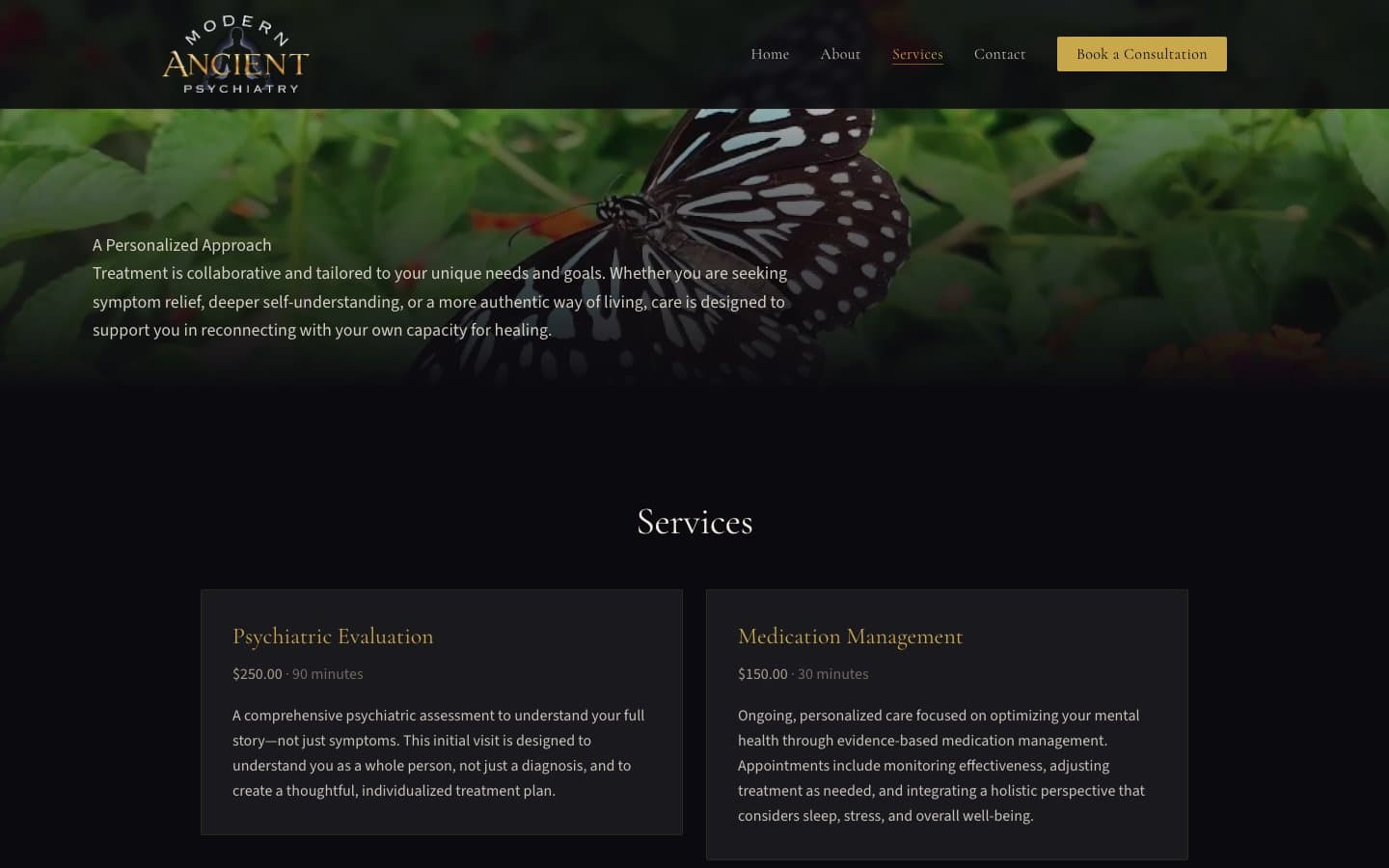 Services page